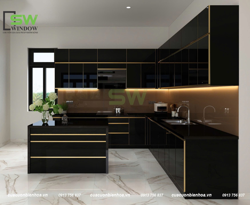 Tủ bếp nhôm hợp kim SW WINDOW