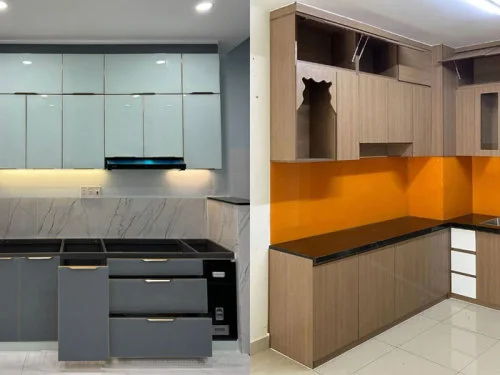 So sánh tủ bếp nhôm và tủ bếp gỗ tại Biên Hòa