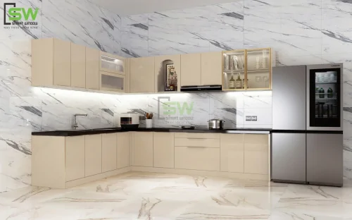 TỦ BẾP NHÔM CÁNH KÍNH – ĐẲNG CẤP SANG TRỌNG, BỀN BỈ HƠN MỌI LOẠI TỦ BẾP TRUYỀN THỐNG