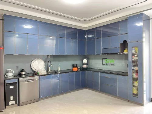 Xu hướng lựa chọn tủ bếp nhôm cánh kính hiện nay